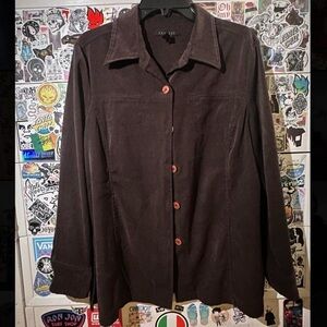 Express Dark Brown Button-Down Shirt